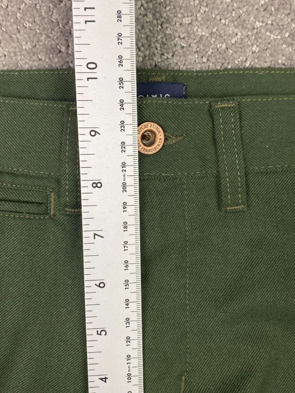Civic by Taylor Stitch Shorts Men's 30 Green 8" Inseam - Picture 8 of 11